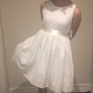 Girl’s White Lace Occasion Dress